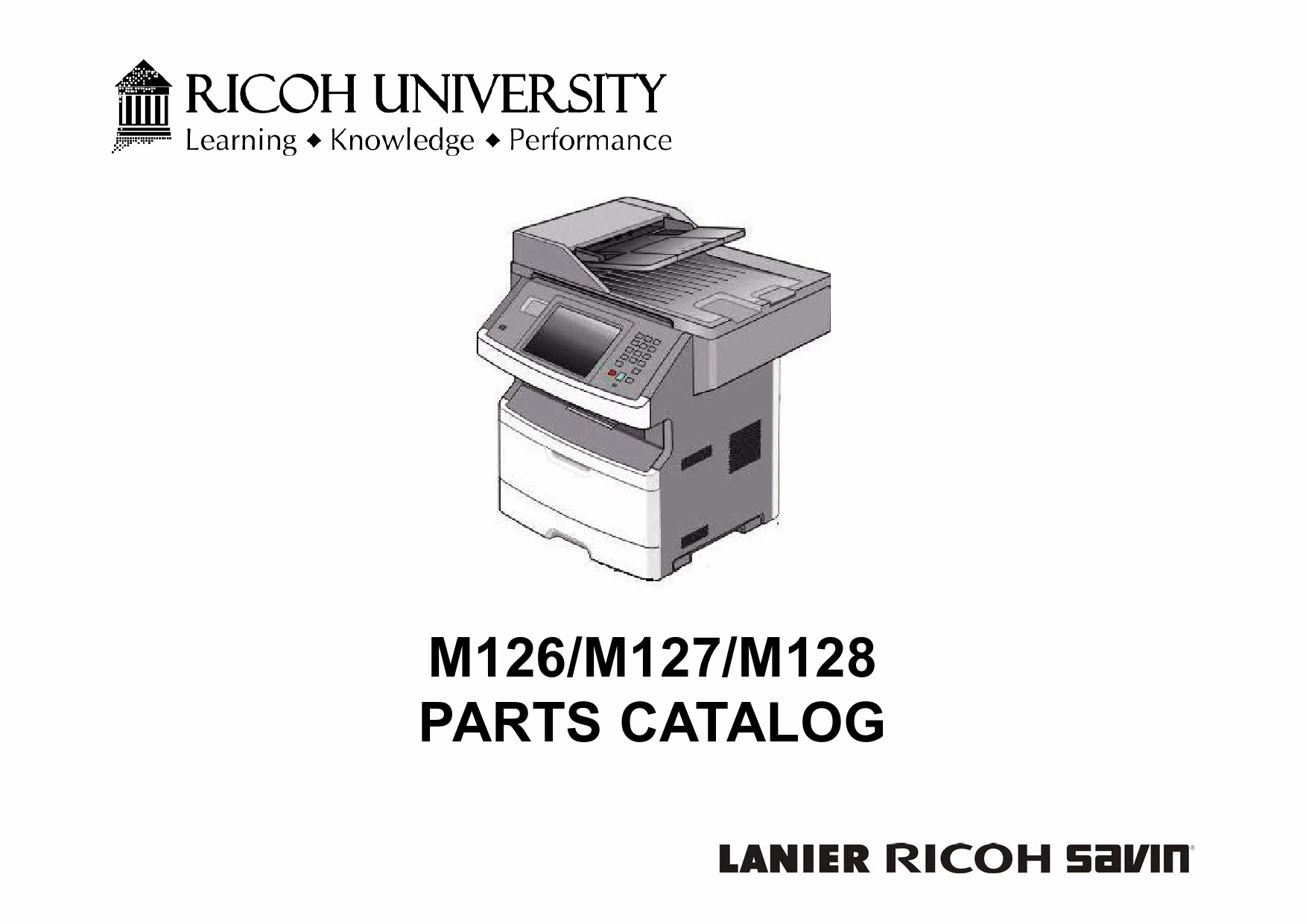 RICOH Aficio SF-4410SF M126 M127 M128 Parts Catalog-1